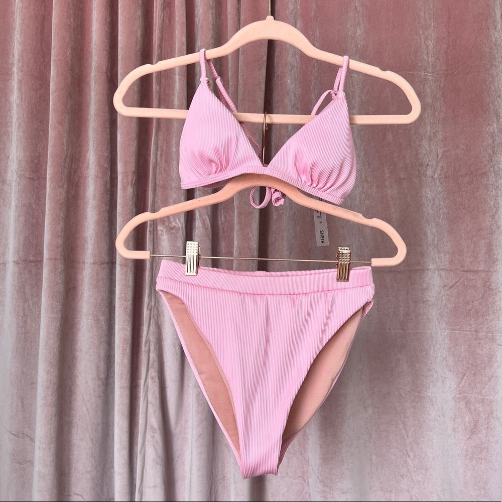 Pink High Waist Bikini
